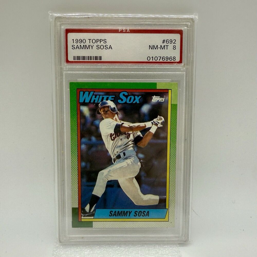 1990 Topps Sammy‎ Sosa RC #692 NM-MT PSA 8